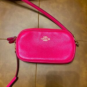 Hot Pink Coach Crossbody Purse LIKE NEW
